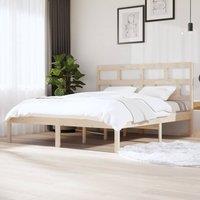 Berkfield Home Bed Frame Solid Wood Pine 160x200 cm in Brown