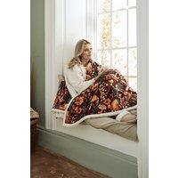 Deyongs Mushroom Wine Heated Sherpa Throw - 140x180cm Soft Blanket - 10 Heat Settings | 1846 | Size: 140 cm x 180 cm