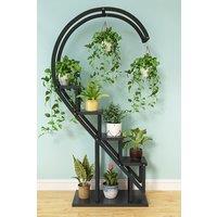 Living and Home Curved 6-Tier Plant Stand Bonsai Display Shelf Flower Rack Holder Shelf in True Black