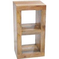 Jaipur Furniture Ltd 2 Hole Display Unit - Mango Wood - L35 x W44 x H81 cm - Light Finish in Brown