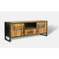 Jaipur Furniture Ltd Frais Range TV Unit Large - Mango Wood - L40 x W160 x H45 cm - PP Sawn Finish in Brown