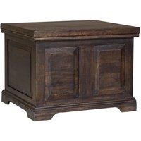 Jaipur Furniture Ltd Small Box - Mango Wood - L50 x W60 x H45 cm - Dark Finish in Brown