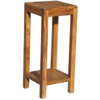 Jaipur Furniture Ltd Jaipur Telephone Table with Shelf - Sheesham Wood - L30 x W30 x H70 cm - Honey Dark Finish in Brown