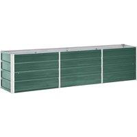 Berkfield Home Garden Raised Bed Galvanised Steel 240x40x45 cm Green | Size: 240 x 40 x 45 cm