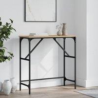 Berkfield Home Console Table Sonoma Oak 75x32x75 cm Engineered Wood in Brown | Size: 75 x 32 x 75 cm