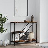 Berkfield Home Console Table Smoked Oak 88.5x30x75 cm Engineered Wood in Brown