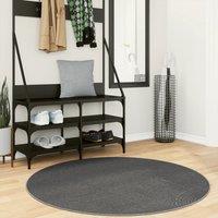 Berkfield Home Rug IZA Short Pile Scandinavian Look Anthracite 120 cm in Black | Size: Medium