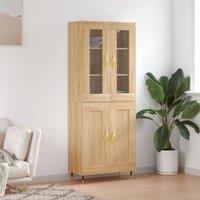Berkfield Home Highboard Sonoma Oak 69.5x34x180 cm Engineered Wood in Brown