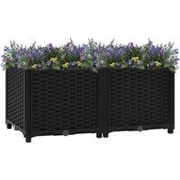 Berkfield Home Raised Bed 80x40x38 cm Polypropylene in Black | Size: 80 x 40 x 38 cm