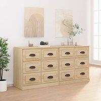 Berkfield Home Sideboards 2 pcs Sonoma Oak Engineered Wood in Brown