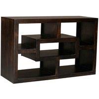 Jaipur Furniture Ltd Yoga Straight TV Unit - Mango Wood - L40 x W110 x H70 cm - Dark Finish in Brown