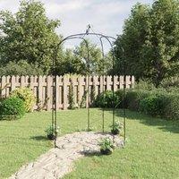 Berkfield Home Garden Arch Black 180x255 cm Steel | Size: 180x255 cm