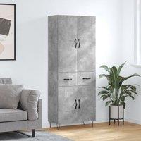 Berkfield Home Highboard Concrete Grey 69.5x34x180 cm Engineered Wood