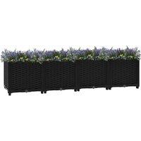 Berkfield Home Raised Bed 160x40x38 cm Polypropylene in Black | Size: 160 x 40 x 38 cm