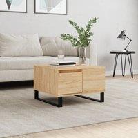 Berkfield Home Coffee Table Sonoma Oak 55x55x36.5 cm Engineered Wood in Brown