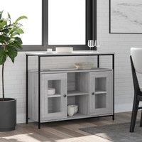 Berkfield Home Sideboard Grey Sonoma 100x35x80 cm Engineered Wood | Size: 100 x 35 x 80 cm