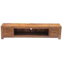 Jaipur Furniture Ltd Jaipur Large Plazma with Drawer - Sheesham Wood - L40 x W200 x H45 cm - Honey Dark Finish in Brown
