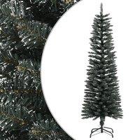 Berkfield Home Artificial Slim Christmas Tree with Stand Green 150 cm PVC