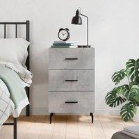 Berkfield Home Bedside Cabinet Grey Sonoma 40x40x66 cm Engineered Wood | Size: 40 x 40 x 66 cm