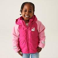 Regatta Animal Quilted Water-Repellent Hooded Jacket in Pink | Size: 6-12 m