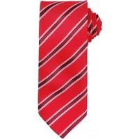 Premier Men's Waffle Stripe Formal Business Tie in Dark Red