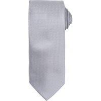 Premier Men's Micro Waffle Formal Work Tie in Silver