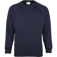 Maddins Men's Coloursure Plain Crew Neck Sweatshirt in Navy | Size: Small