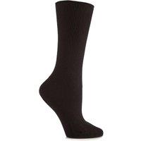 SOCKSHOP Iomi Women's 1 Pair FootNurse Oedema Extra Wide Cotton Socks in Black | Size: 4-7