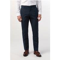 Limehaus Men's Tailored Fit Navy Trousers | Size: 32L
