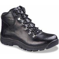 Pegasus Men's Leather Waterproof Wide Fit Lace Hiker Boot in Black | Size: 12