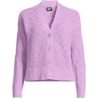 Lands' End Women's Linen/Cotton Cable Cardigan in Lilac | Size: 8