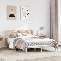 Berkfield Home Bed Frame without Mattress 160x200 cm Solid Wood Pine in Brown