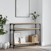 Berkfield Home Console Table Sonoma Oak 100x29x75 cm Engineered Wood in Brown | Size: 100 x 29 x 75 cm