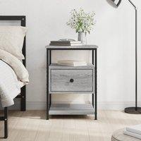 Berkfield Home Bedside Cabinet Grey Sonoma 40x42x56 cm Engineered Wood | Size: 40 x 42 x 56 cm