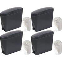 ProKleen Grey Pedal Operated Toilet Sanitary Bin 4 x 20L Capacity & 200 Bin Liners