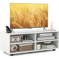 Costway TV Stand for TVs up to 40 Inches Wooden Media Console Table Entertainment Center in White