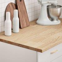 Berkfield Home Kitchen Worktop 100x63.5x2.7 cm Solid Wood Oak Rectangular in Brown