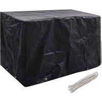 Berkfield Home Garden Furniture Cover 8 Eyelets 140 x 70 x 90 cm in Black