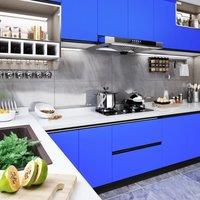 Berkfield Home Self-adhesive Furniture Film High Gloss Blue 500x90 cm PVC