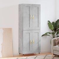 Berkfield Home Highboard Concrete Grey 69.5x34x180 cm Engineered Wood
