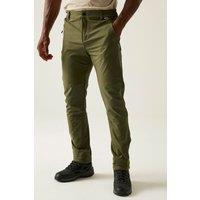 Regatta Men's Montorn Durable Water-Repellent Walking Trousers in Olive | Size: 38R