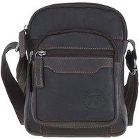 Leather Company 'Sicily' Real Leather Compact Crossbody Bag in Brown