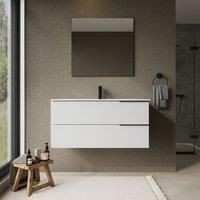 Banyetti Celtic 1000mm Wall Hung Bathroom Vanity Unit with Athena Basin - Gloss White