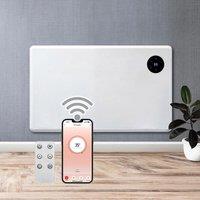 Purus 1200W WIFI Electric Radiator Panel Heater White Wall Mounted or Floor Standing Bathroom Safe Timer & Thermostat