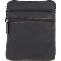 Leather Company 'Berlin' Real Leather Messenger Crossbody Bag in Brown