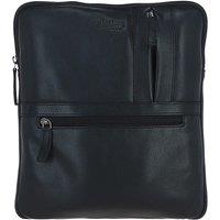 Leather Company 'Moscow' Real Leather Crossbody Messenger Bag in Black