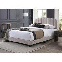 Flintshire Furniture Ltd Hope Fabric Bed Frame in Pebble in Light Beige | Size: Double