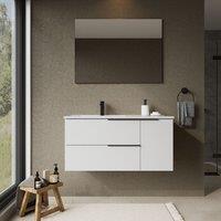 Banyetti Celtic Duo 1000mm Wall Hung Vanity Unit with Door & Basin - Gloss White