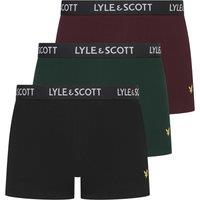 Lyle & Scott Men's Willoughby 3 Pack Underwear Wine Tasting - Black - Pine Grove | Size: 2XL