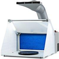 Costway Airbrush Spray Booth Portable Paint Booth Kit with Powerful Fan 3 LED Lights in Grey